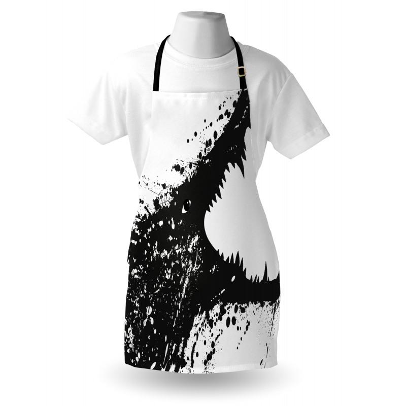 Monochrome Crocodile Apron