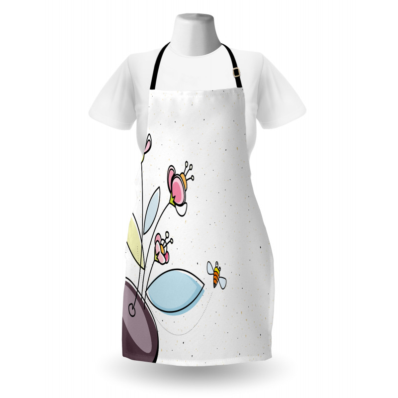 Flower Pot with Blossoms Apron