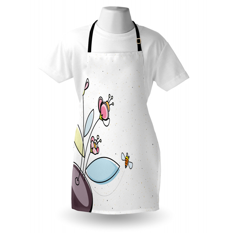 Flower Pot with Blossoms Apron