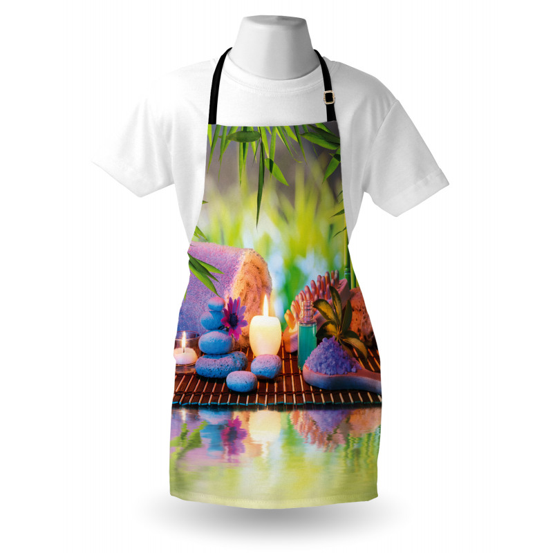 Stones with Candles Yoga Apron
