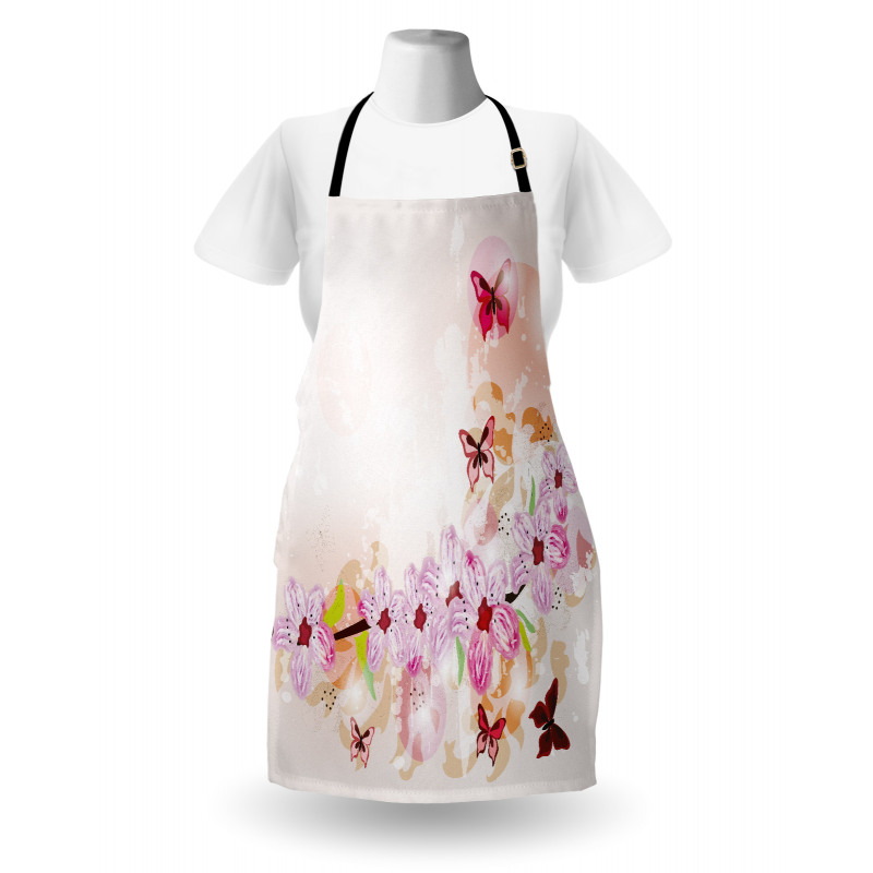 Floral Art Butterflies Apron