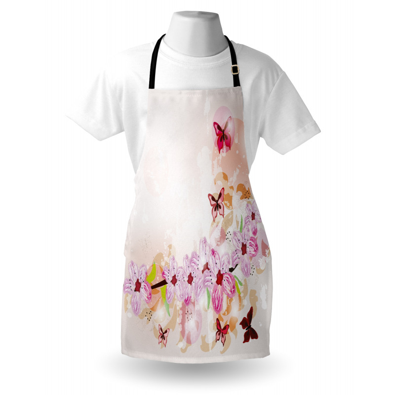 Floral Art Butterflies Apron