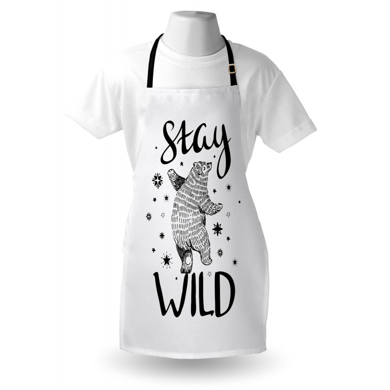 Dancing Bear and Words Apron