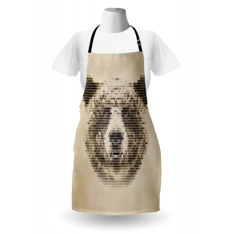 Dotted Animal Head Modern Apron