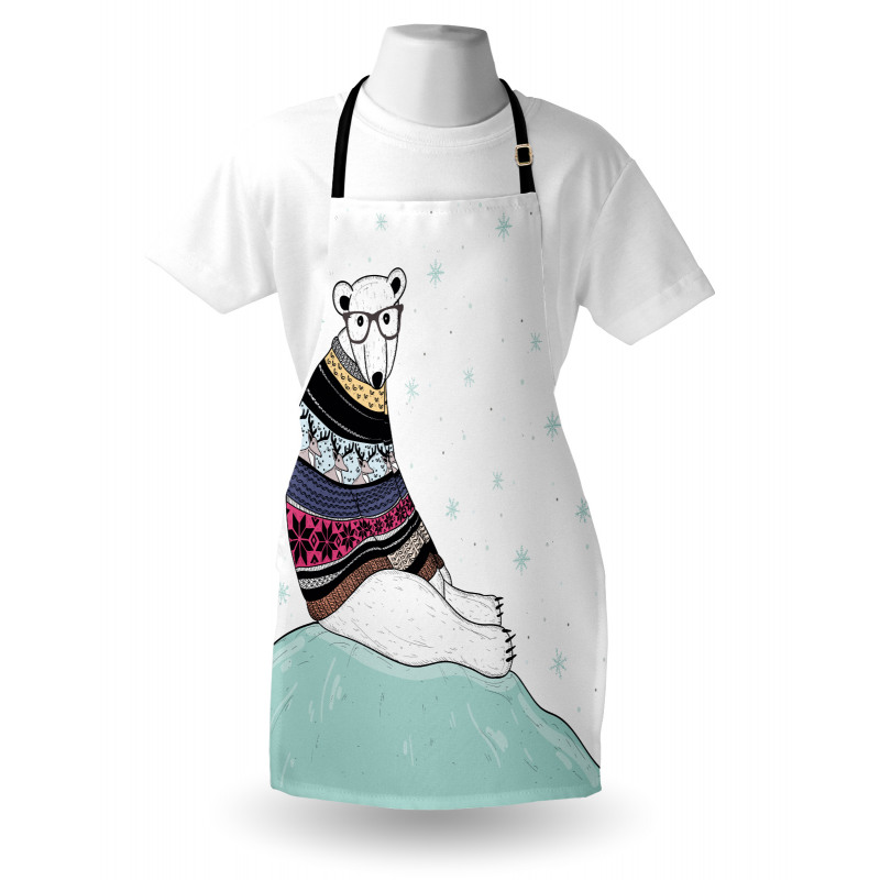 Hipster Sweater Christmas Apron