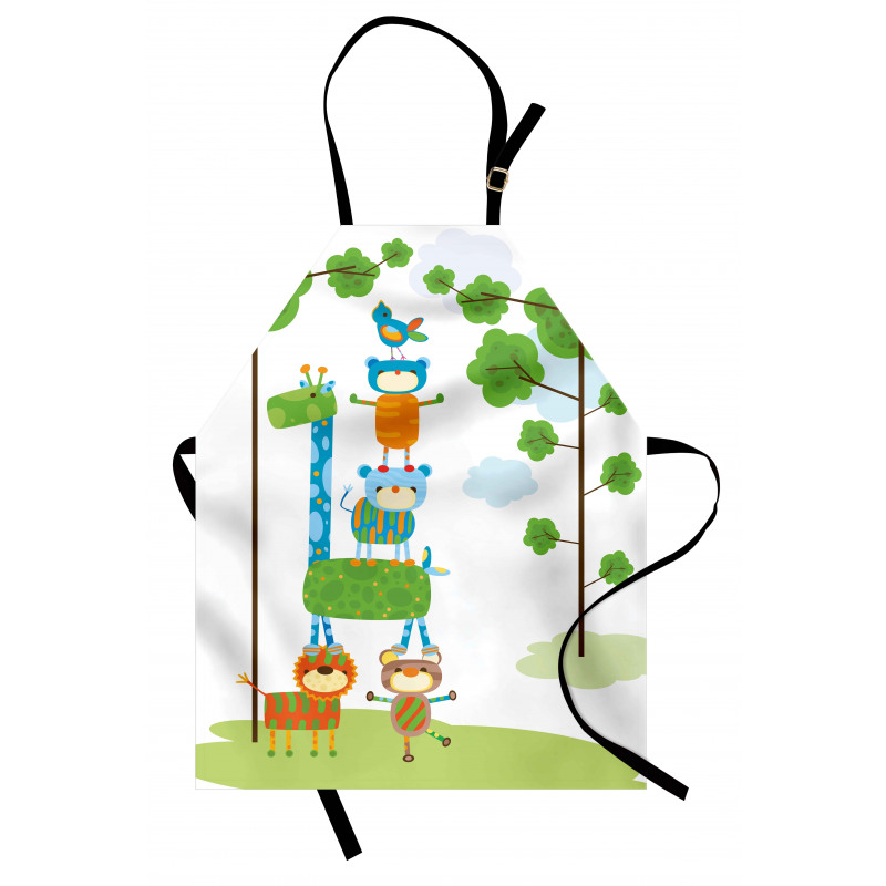 Funny Jungle Creatures Apron