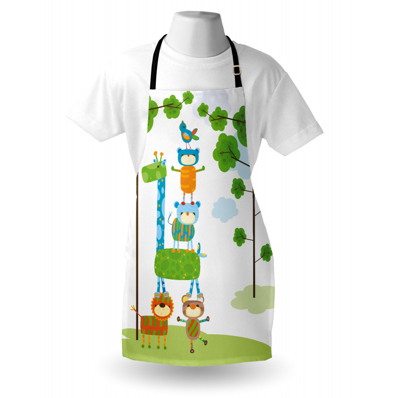 Funny Jungle Creatures Apron