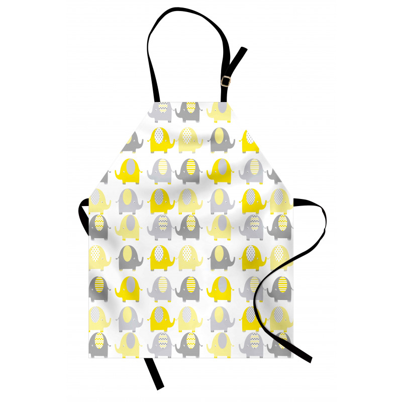 Cartoon Elephants Set Apron