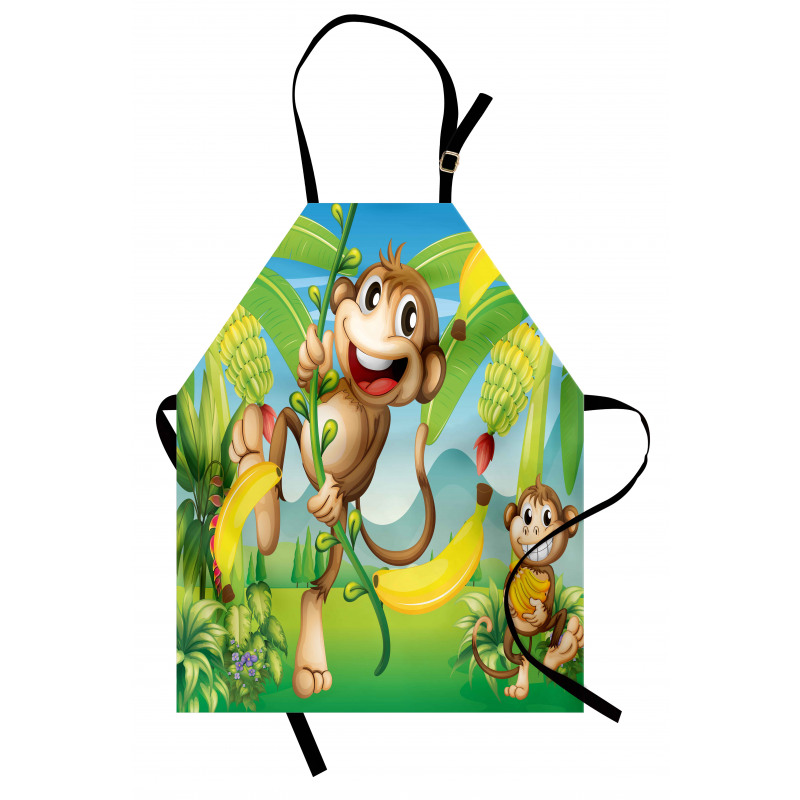 2 Monkeys and Bananas Apron