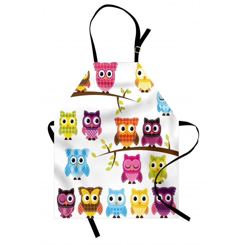 Patchwork Style Owls Apron