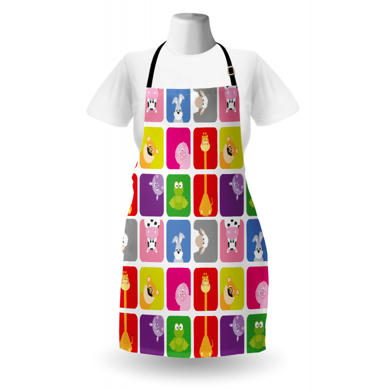 Cartoon Colorful Frames Apron