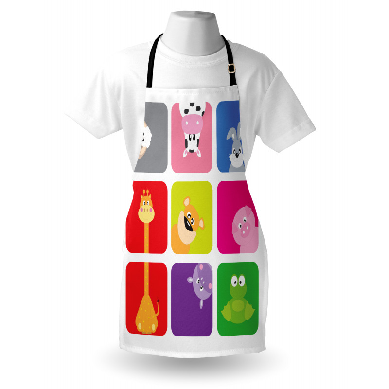 Cartoon Colorful Frames Apron