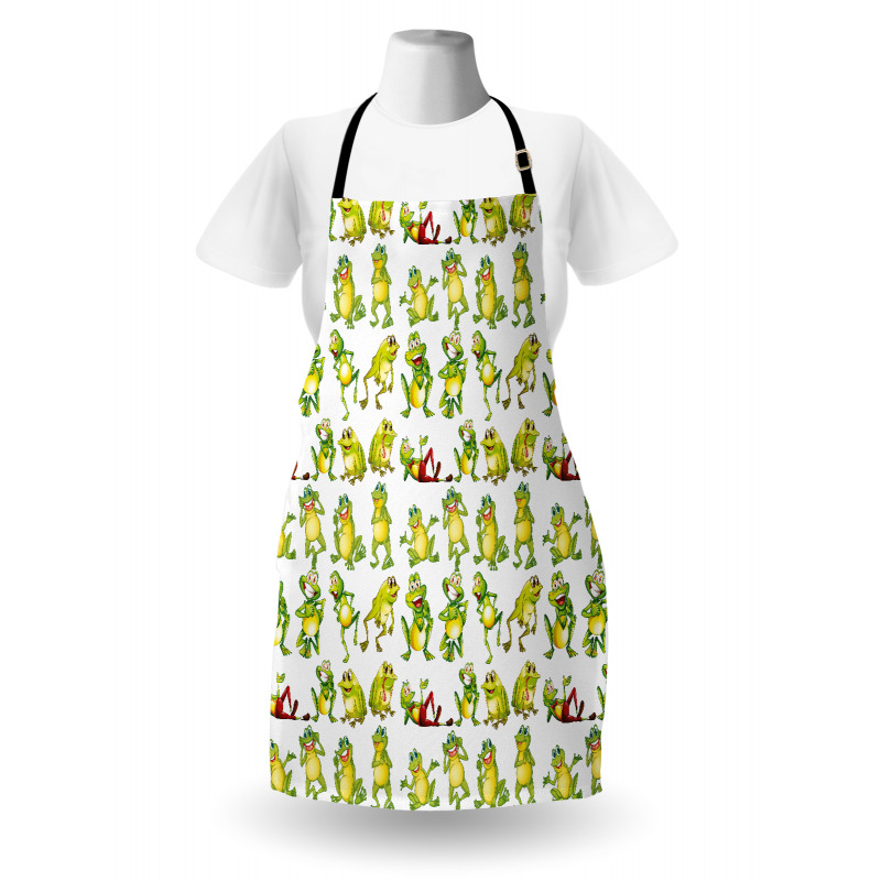 Frogs Different Poses Apron