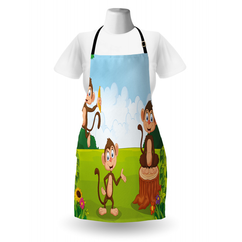 3 Monkeys Safari Apron