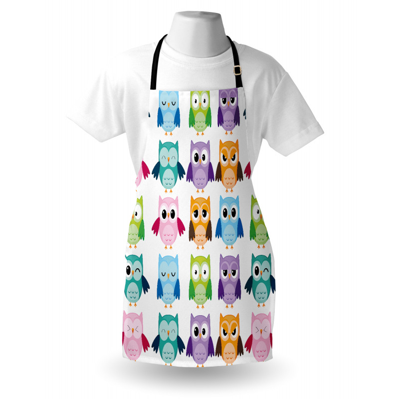 Friendly Bird Owl Comic Apron