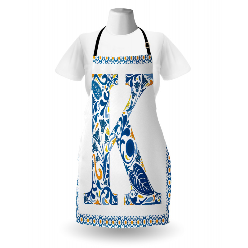 Leaves Blooms Initial Apron