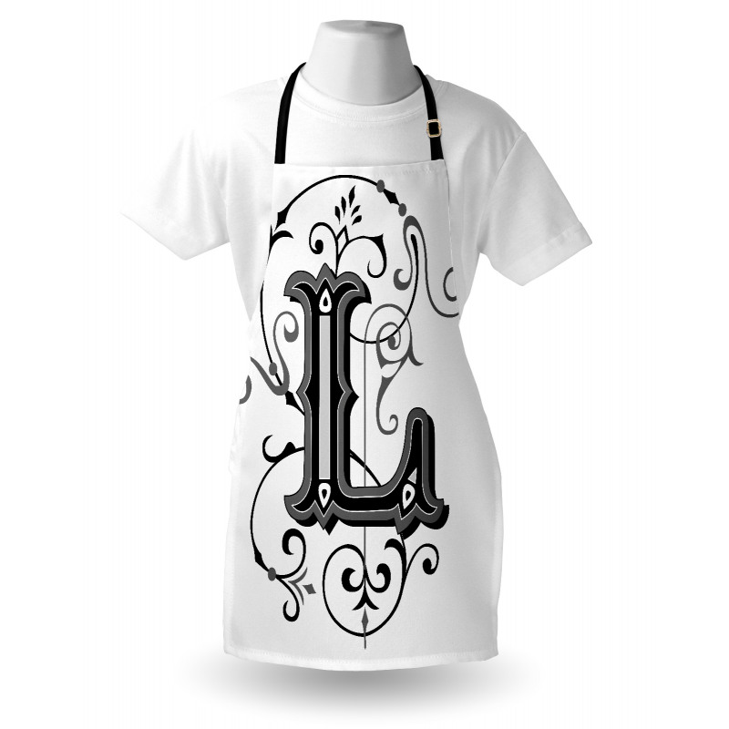 Ornate Capital L Art Apron