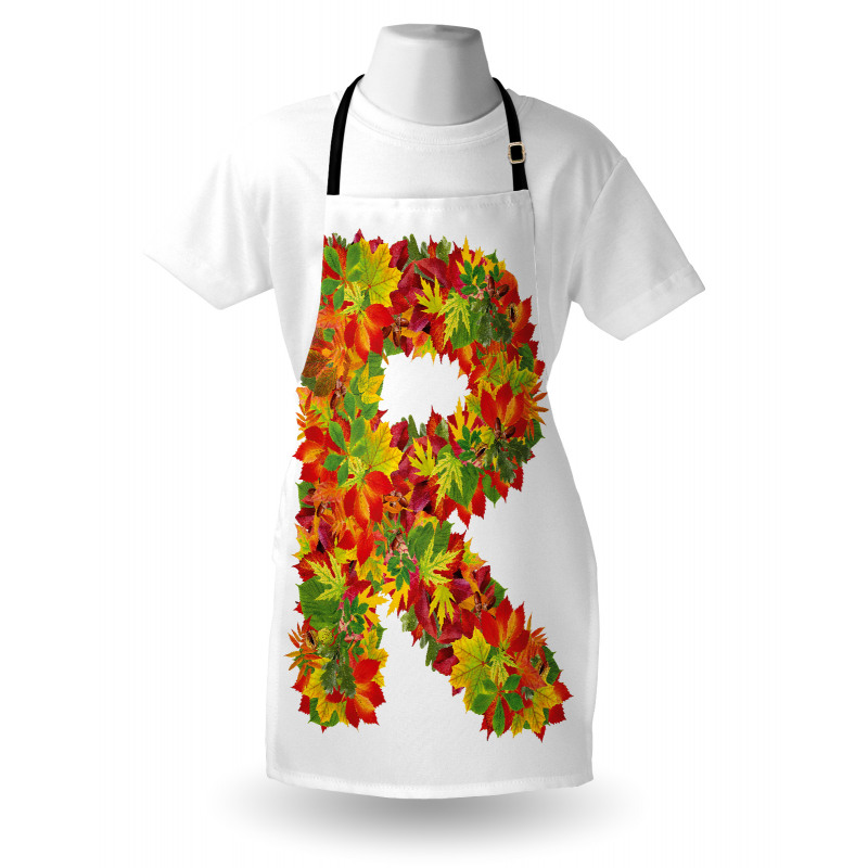 Floral R Maple Leaves Apron