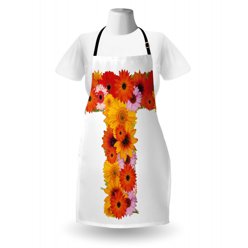 T Shaped Floral Design Apron