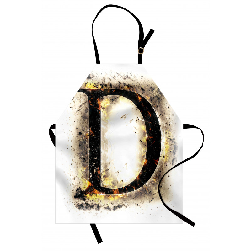 Blazing Uppercase D Apron