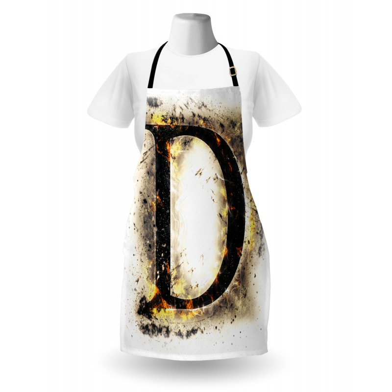 Blazing Uppercase D Apron