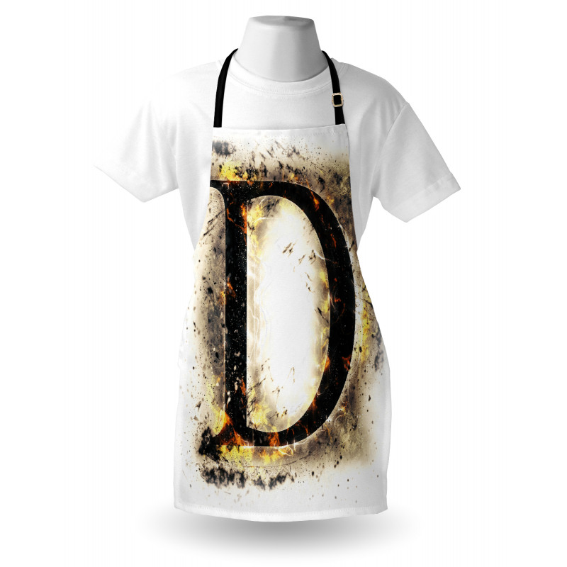 Blazing Uppercase D Apron