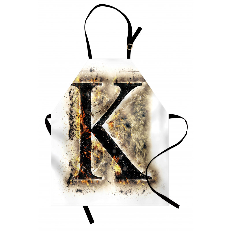 Smoked Letter K ABC Apron