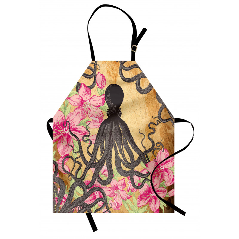 Kraken Roses Leaves Apron