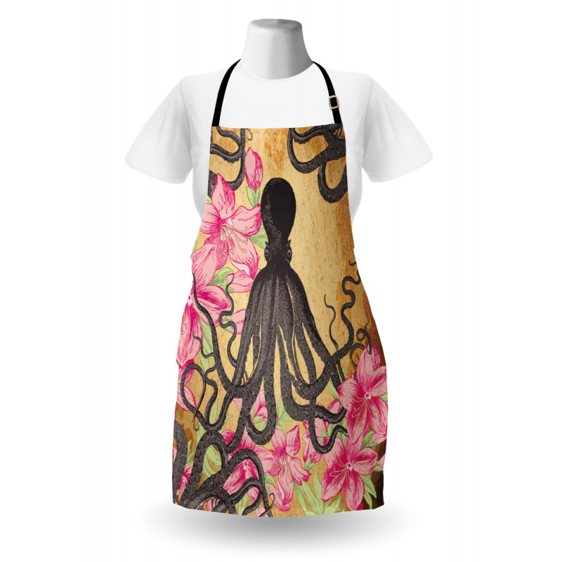 Kraken Roses Leaves Apron