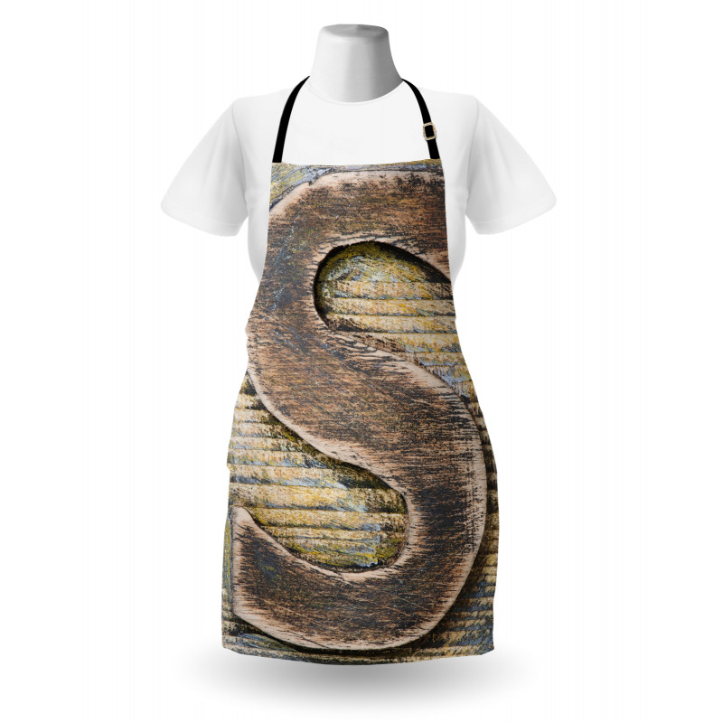 Wooden Block S Font Apron