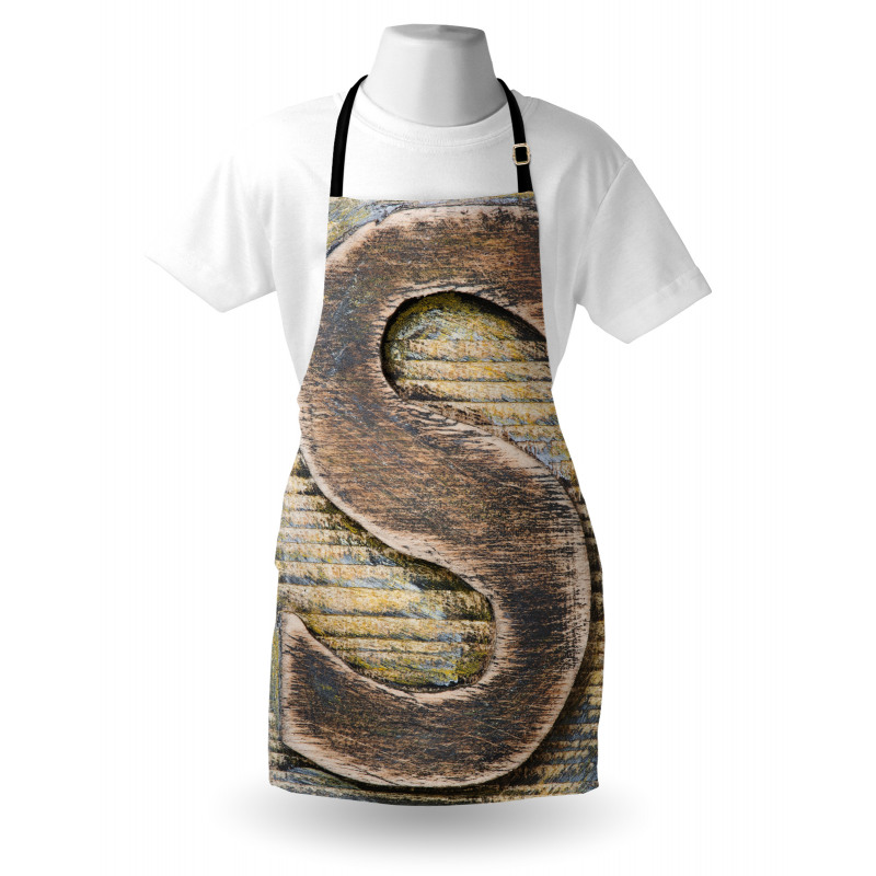 Wooden Block S Font Apron