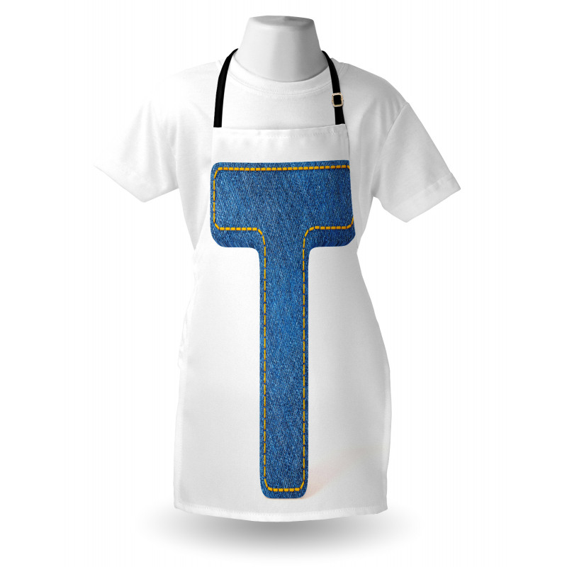 Blue Jean Texture T Apron