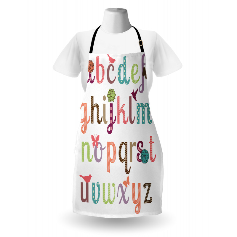 Girly Feminine Alphabet Apron