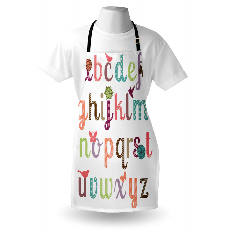 Girly Feminine Alphabet Apron