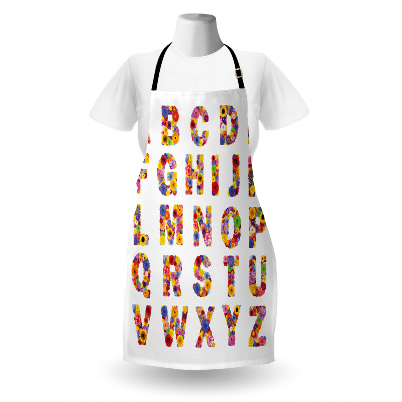 Colorful Flora Alphabet Apron