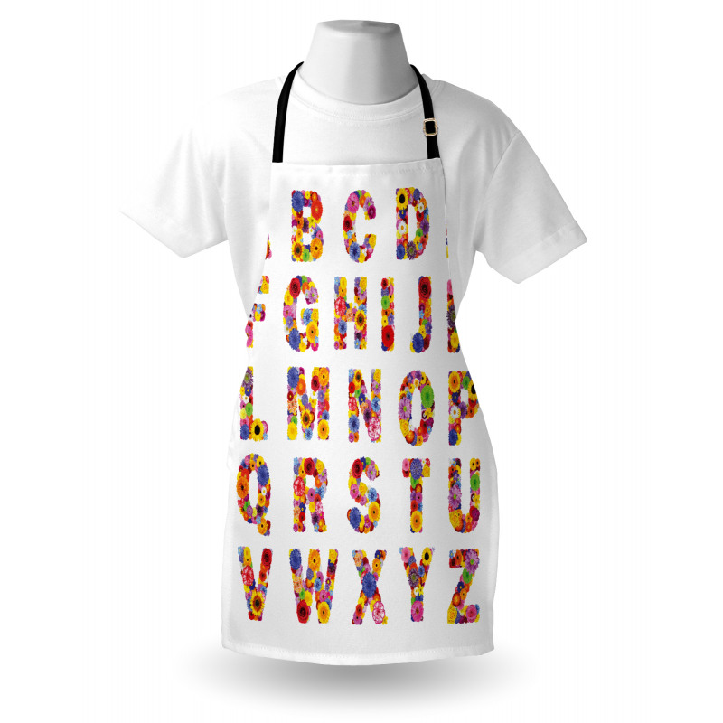 Colorful Flora Alphabet Apron