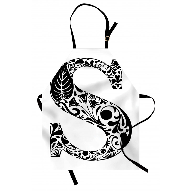 Floral Monochrome S Apron