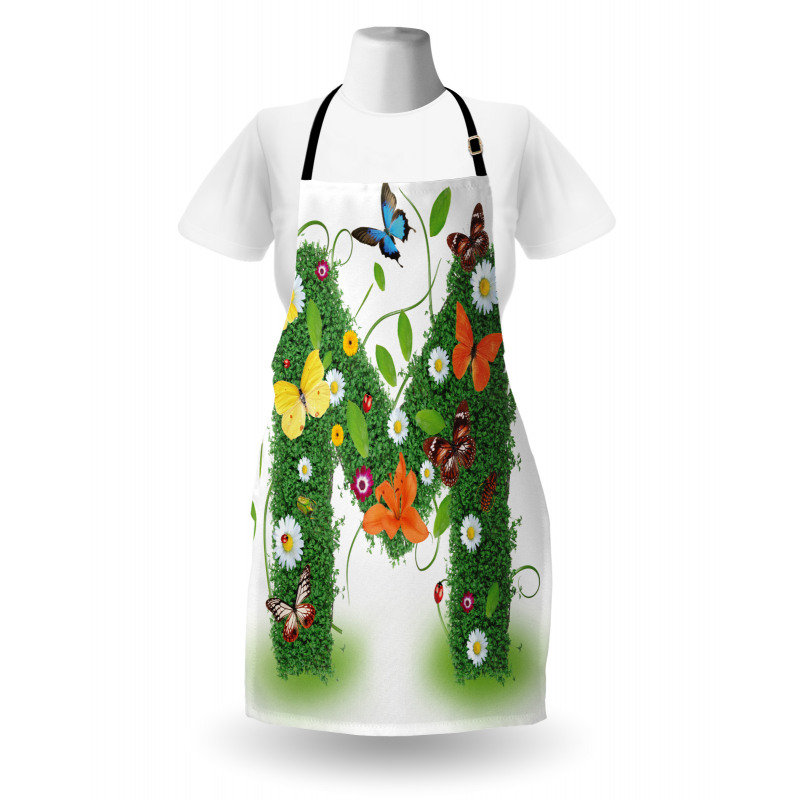 Flower and Butterfly M Apron