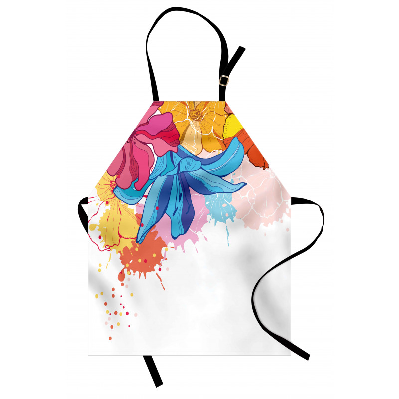 Vibrant Flowers Bloom Apron