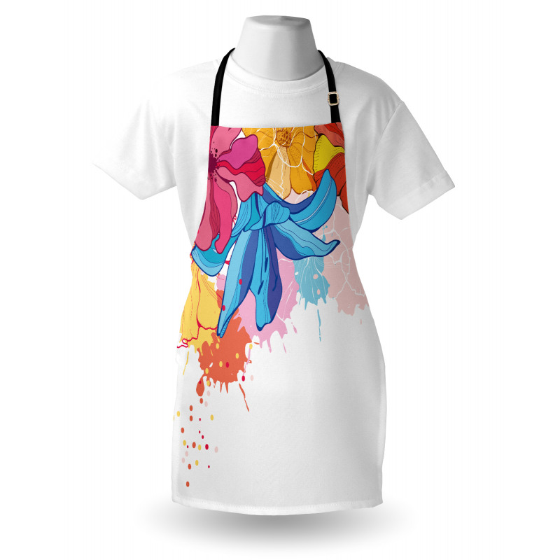 Vibrant Flowers Bloom Apron