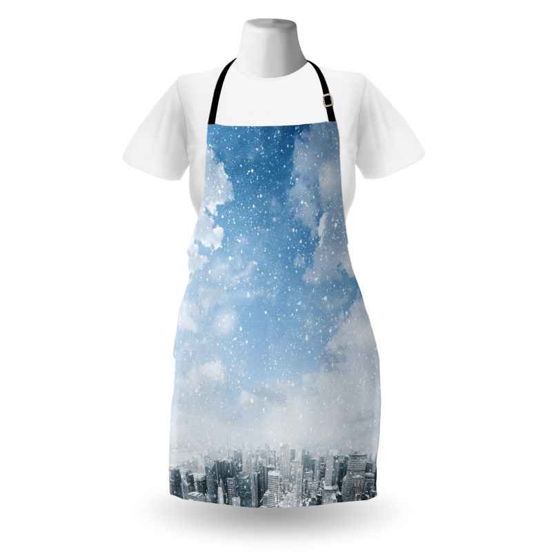 Snow Falling New York Apron