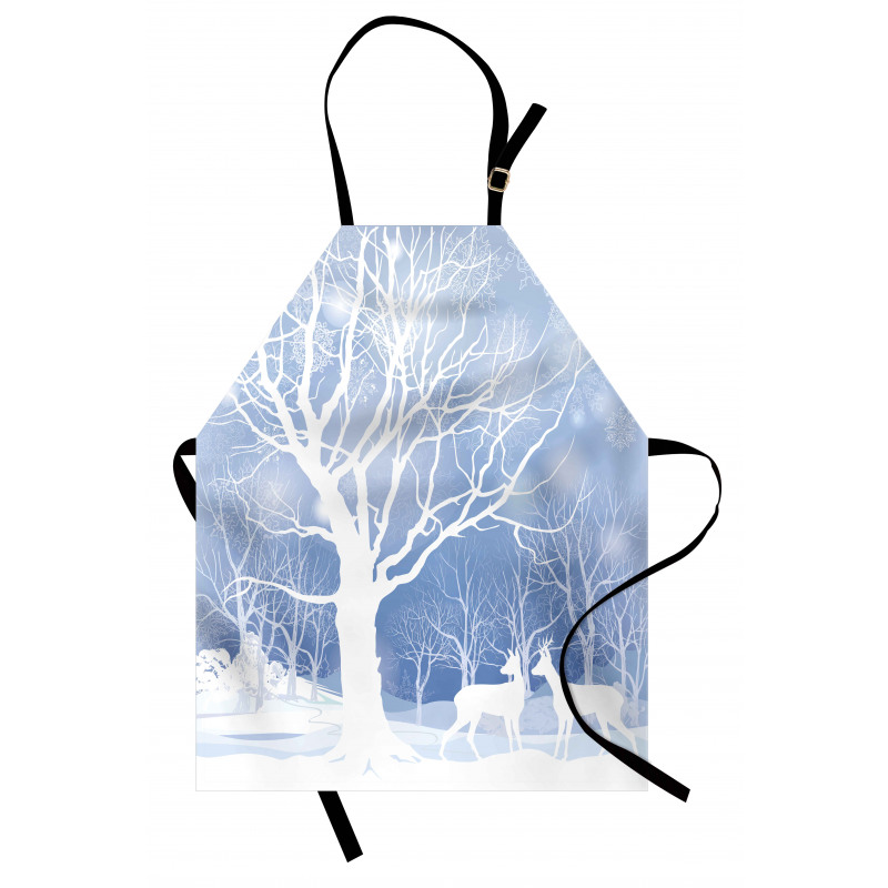 Abstract Winter Deer Apron