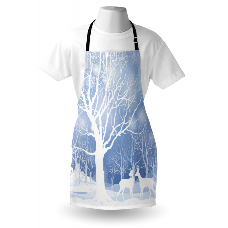 Abstract Winter Deer Apron