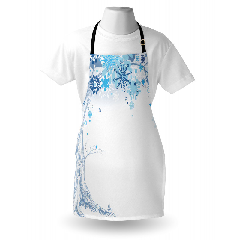 Abstract Tree Snowflakes Apron