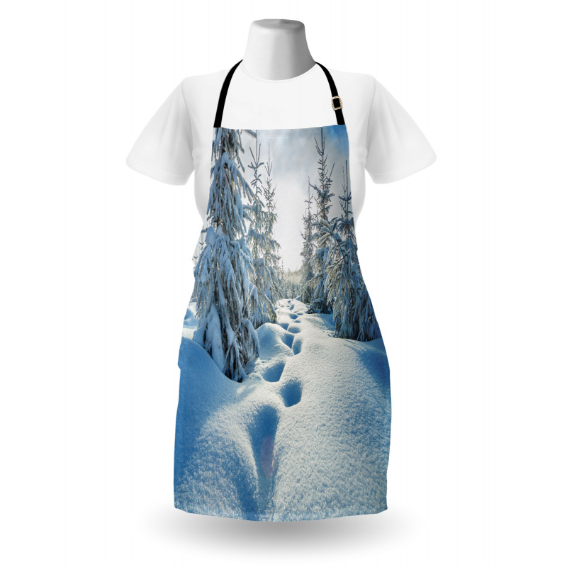 Blue Sky Tree Footprints Apron