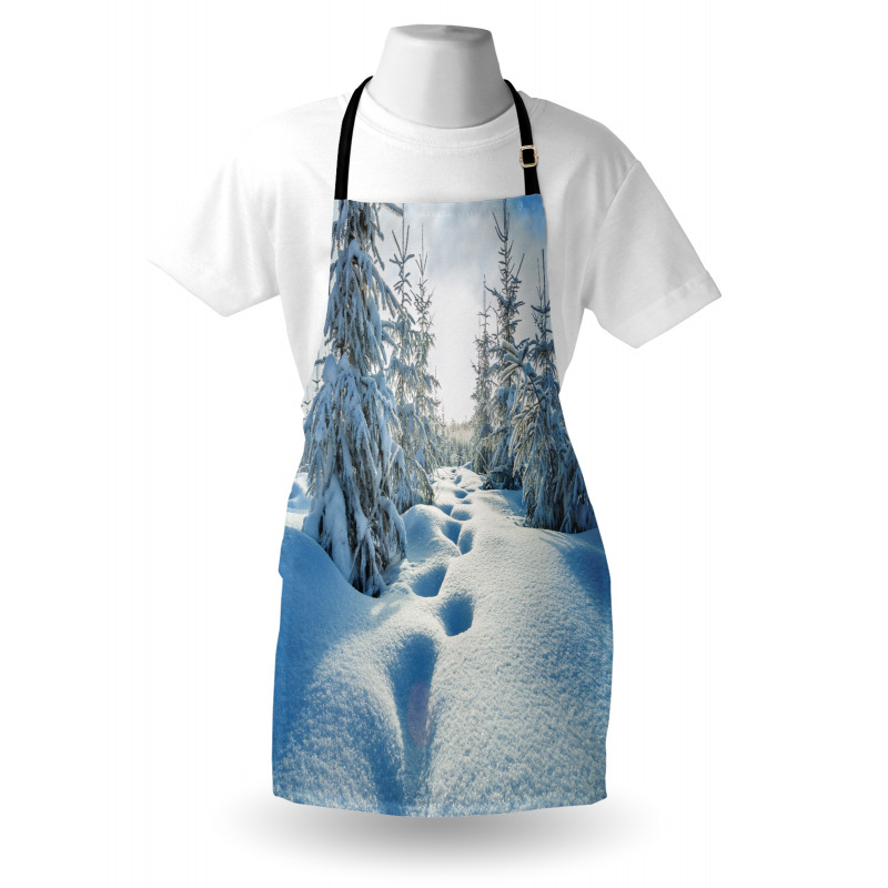 Blue Sky Tree Footprints Apron