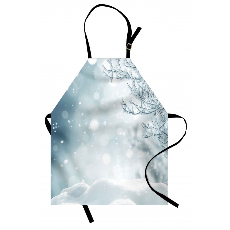 Christmas Time Tree Snow Apron