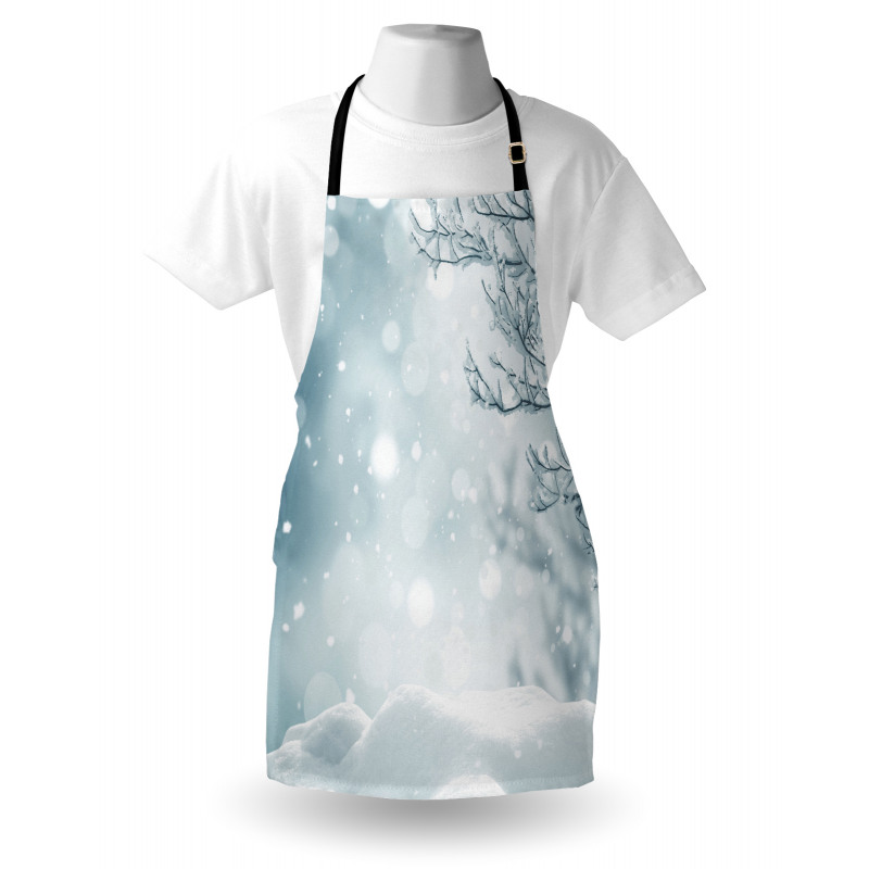 Christmas Time Tree Snow Apron