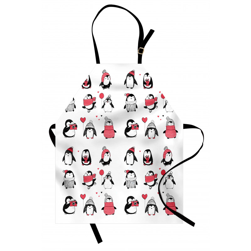 Penguins Merry Xmas Apron