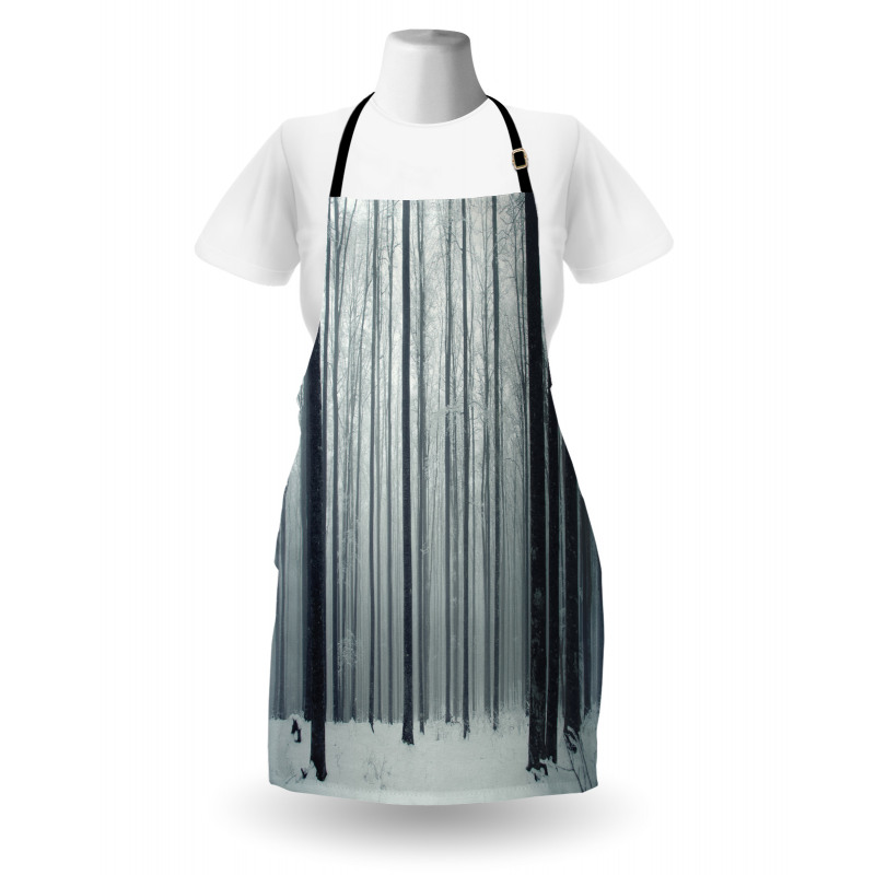 Foggy Mysterious Woods Apron